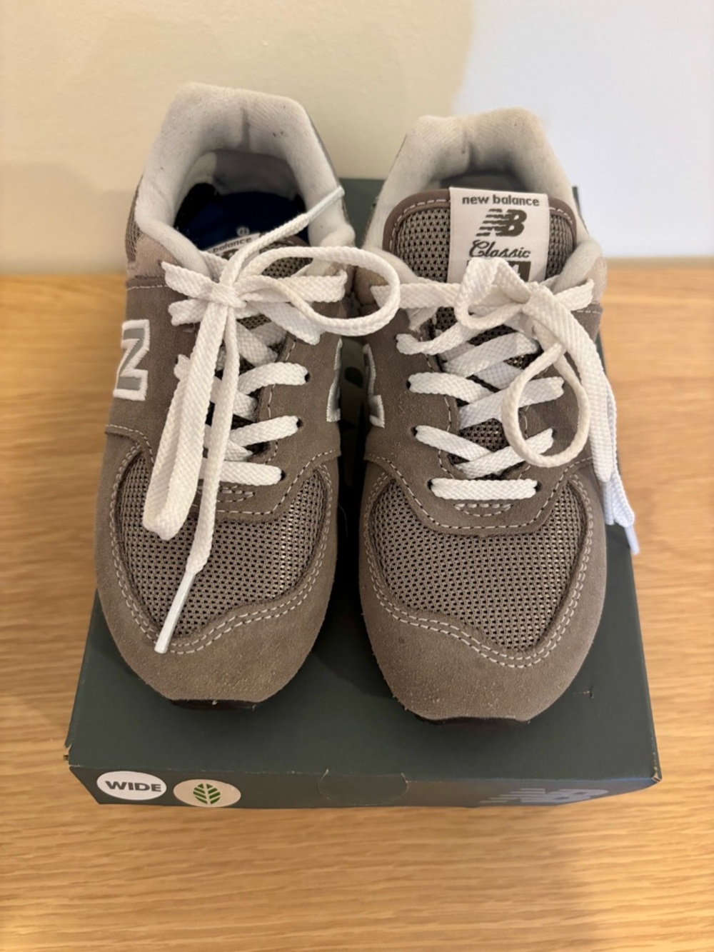 New Balance 574 Gray and White Everyday Runner